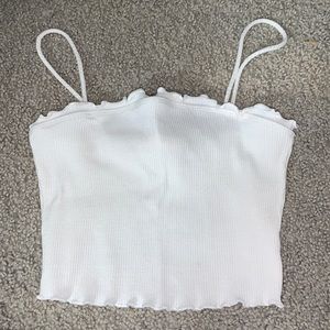 White ribbed tank top